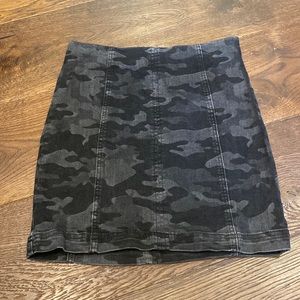 Camo free people skirt